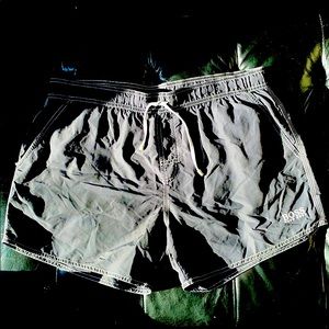 Hugo Boss swim trunks.